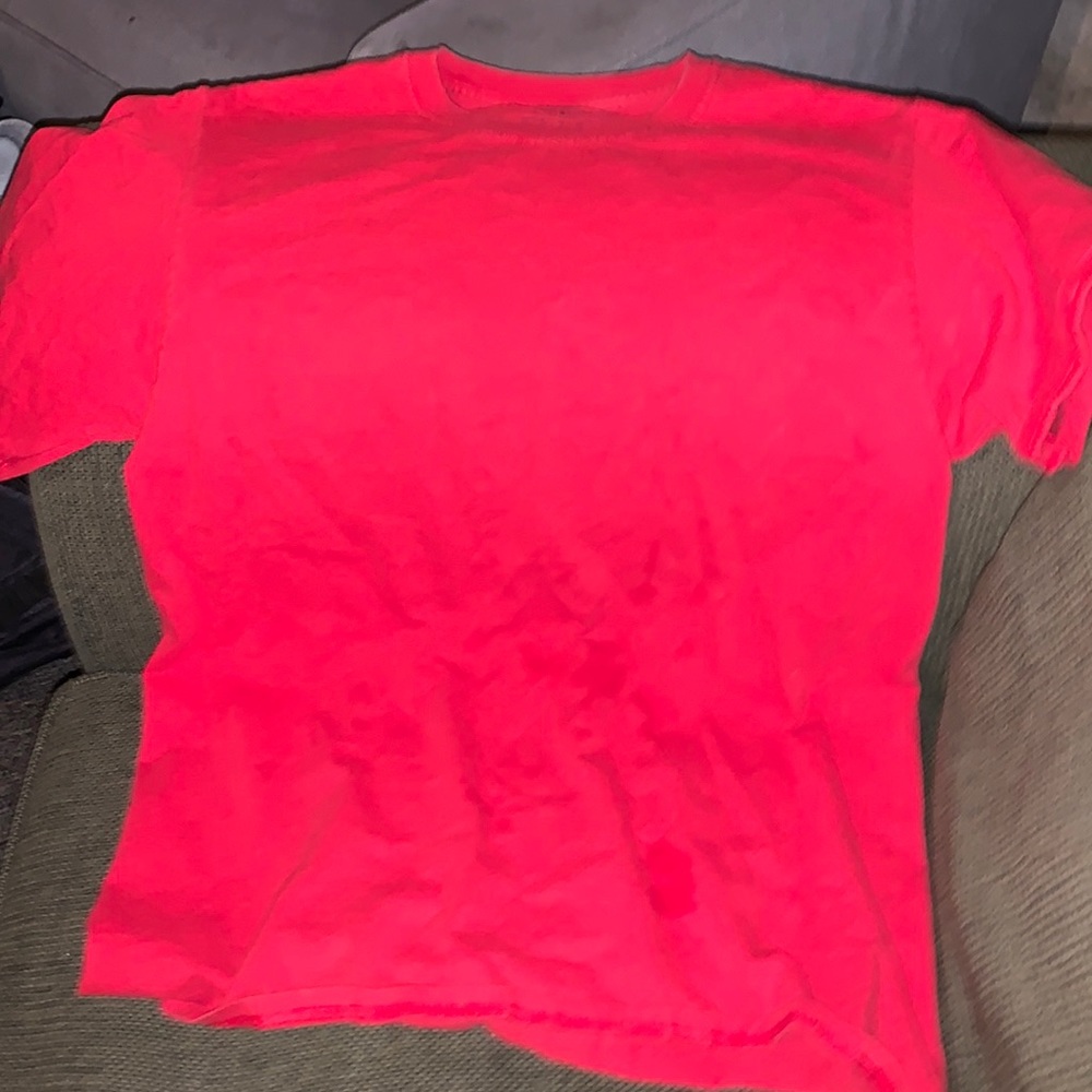 plain red short sleeve shirt